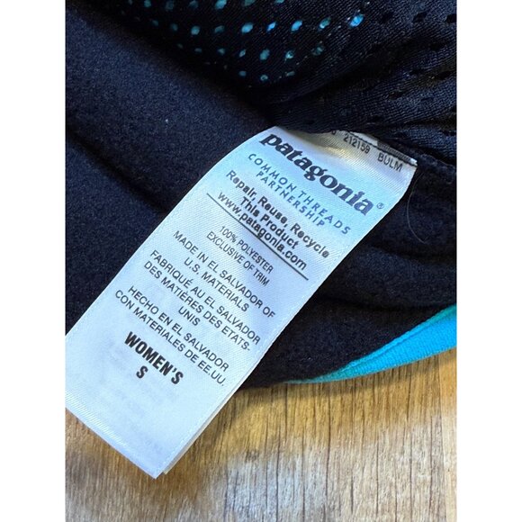 Patagonia Synchilla Womens Full Zip Snap T Fleece Jacket S Black & Blue - Picture 7 of 7